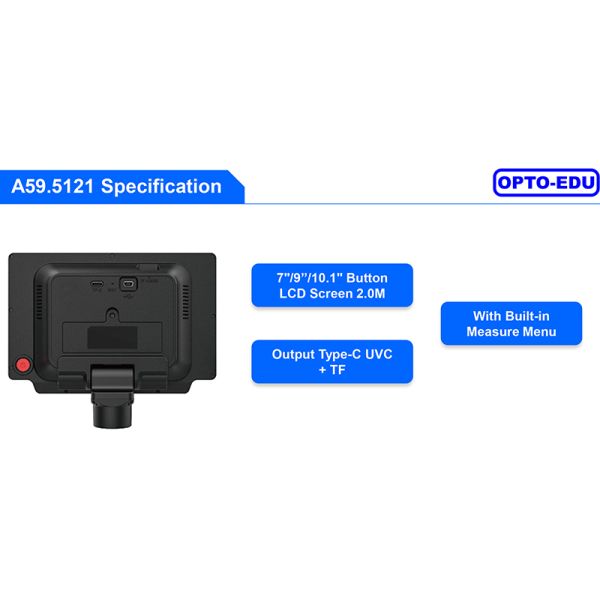 OPTO-EDU A59.5121 7"/9"/10.1" Button LCD Digital Camera 2.0M USB TF Card