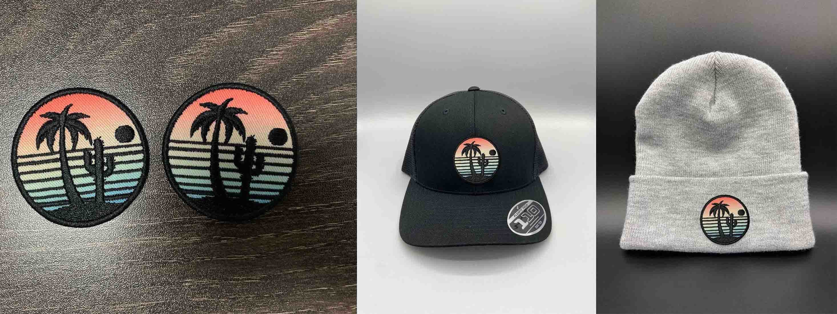 Iron On Backing Embroidered Hat Patches Sew On Applique​ Die Cut Border