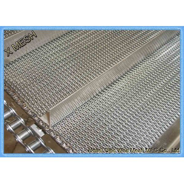 SS304 Stainless Steel Metal Wire Mesh , Eye Link Wire Mesh Conveyor Belt 10 Meters