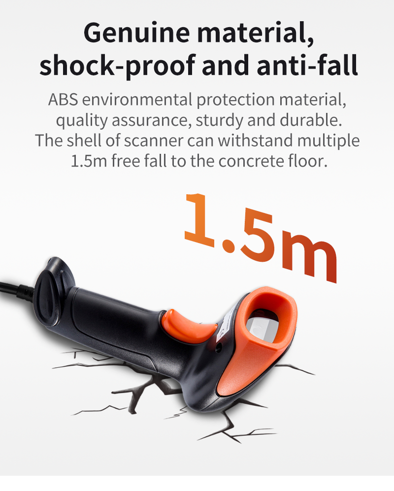 New Model Handheld Wired USB 2d 1d Barcode Scanner Qr Code Pos Scanner Barcode Reader for Supermarket