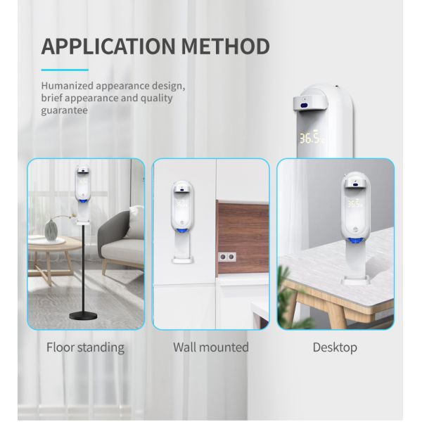 Intelligent 1.1L Automatic Soap Dispensers With Forehead Thermometer