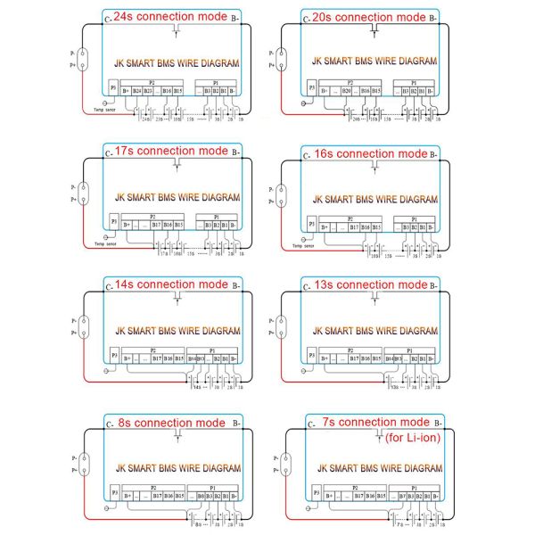 JK Intelligent bms 2-24S 12V 24V 48V Battery protection board Lithium Battery Cells