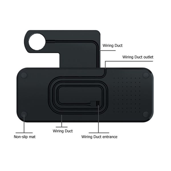 Dual 15W Custom Wireless Charger 4 In 1 Compatible Multiple Devices