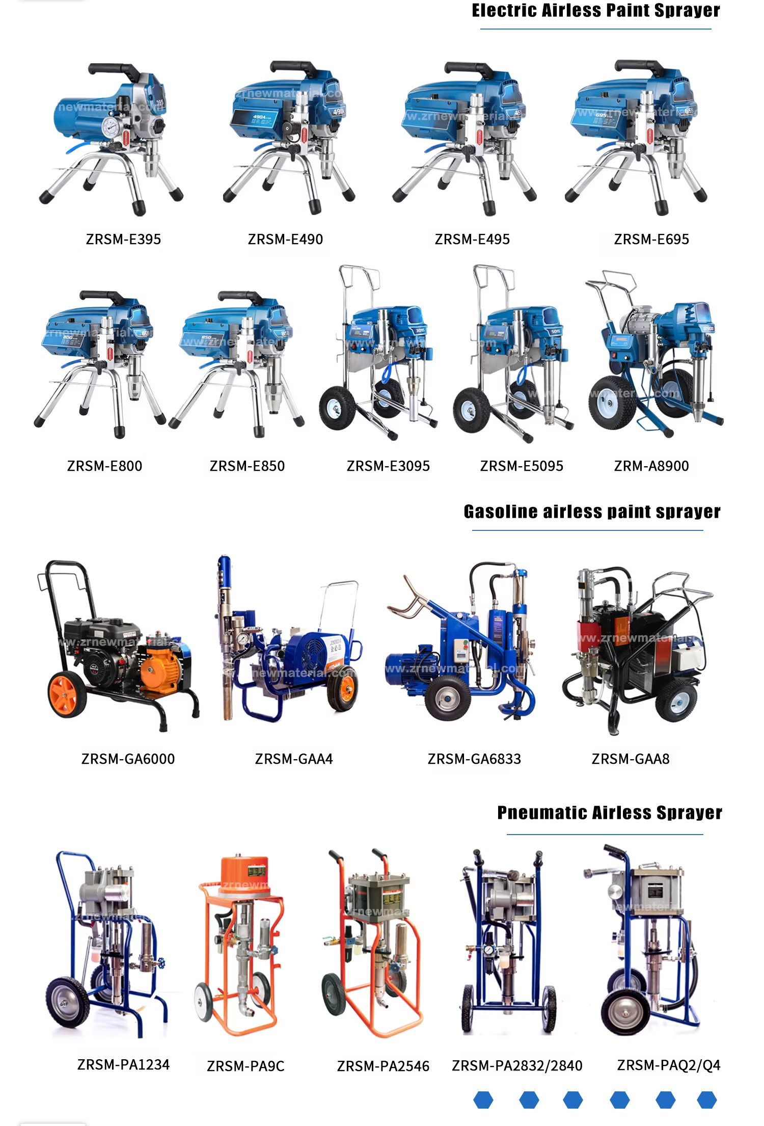 Industrial Airless Wall Spray Paint Machine 2200W