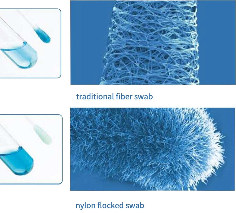 Nylon Head HUACHENYANG Nasal Swabs Type 1 Specimen Collection Flocked Swab