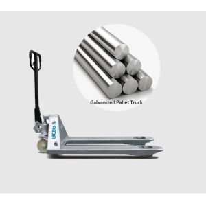 China Custom Galvanized Manual Hand Pallet Truck Jack 550mm Fork Width hand pallet jack lift on sale