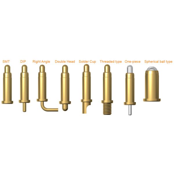 Stainless Steel / Brass Spring Loaded Header Pins DIP Spring Loaded PCB Test Pins With Gold Plating