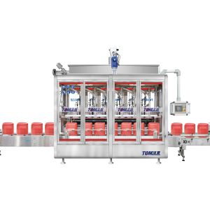 Buy cheap 5L-30L 8 Nozzles Lubricant Filling Machine PLC Controlled product