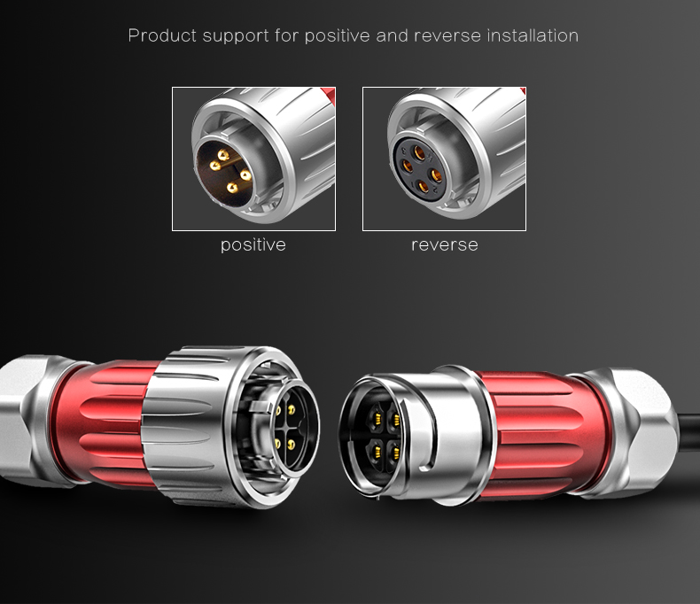 CNLINKO M20 Harness Battery Terminal Adapters Connecting 4 Pin Power Connector Waterproof IP68