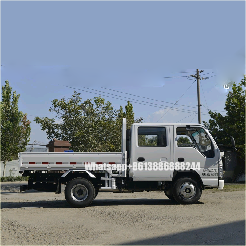 4*2 I s Uzu 100p Double Row Column Plate-type Goods Truck Freight Train