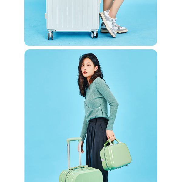 777 Pastel-Colored Suitcase with Multi-Directional Wheels Lightweight Pink Carry-On with Retractable Handle Combination Lock Travel Suitcase Trending