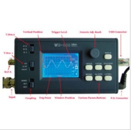 9V 1M Ohm Backlight Handheld Digital Oscilloscope , Mini Digital Oscilloscope