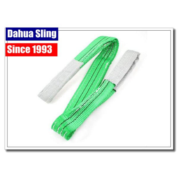 100 % Polyester Flat Woven Webbing Slings , High Strength Lifting Belt Sling