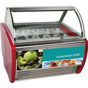 Electric Ice Cream Display Counters Freezer Luxury Gelato Display Freezer