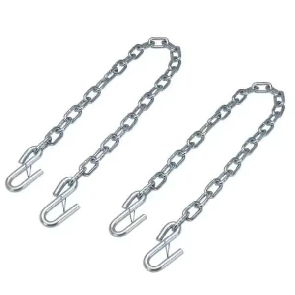 Blue and White Zinc Coated 5000 lbs Trailer Safety Chain with Customizable Options