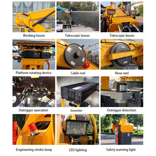 cheap price Jianghuai 40m aerial work vehicle telescopic boom Aerial work lifting equipment with basket