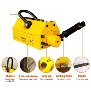 Convenient One Man Operation Super Magnetic Manhole Cover Lifter 92X67mm