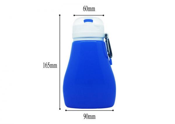 Students Silicone Flexible Drink Bottle , 450ml Collapsible Water Bottle With Filter
