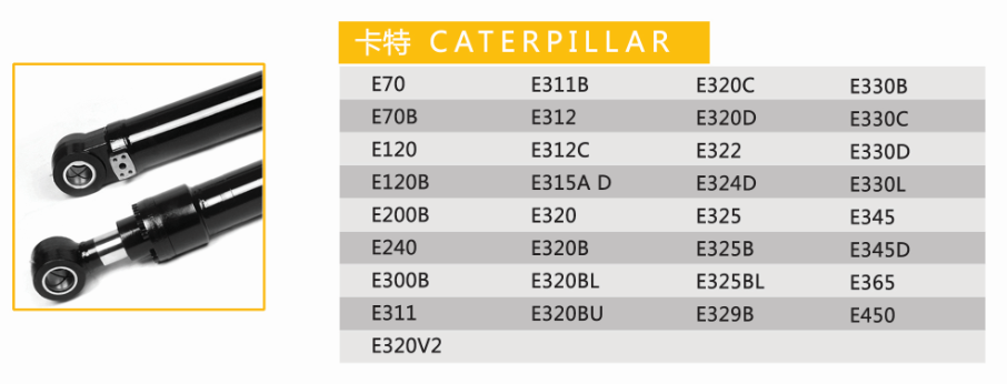 Cat hydraulic cylinder excavator spare part E345 boom , arm ,bucket ,