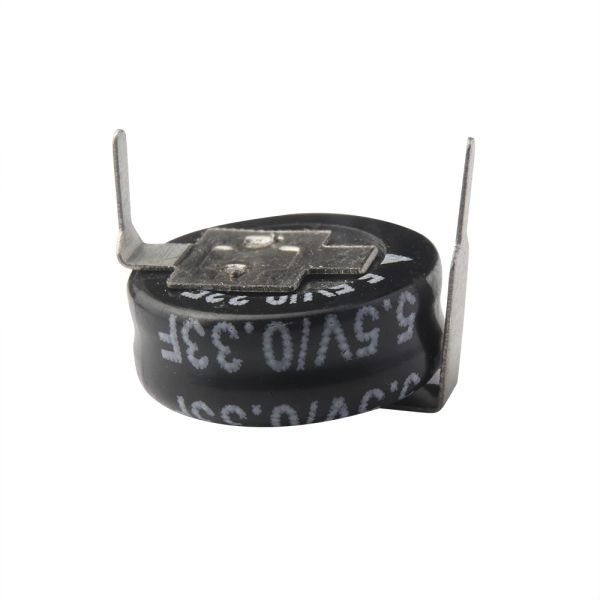 Electrical Super Doult Layer Capacitor 0.33F 5.5V Horizontal Coin Type