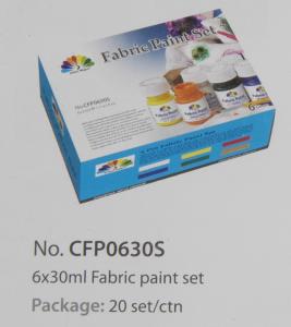 Buy cheap Washable Art Painting Colours Fabric Paint Set For Kids 6 X 30ml 6 Colors Per Set product