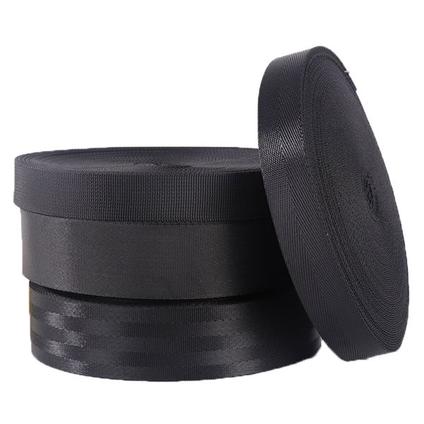 Dansky Factory Wholesale Black Color Different Sizes Webbing Tape Strap Plain Weave Polyester PP Webbing for Bag Backpack