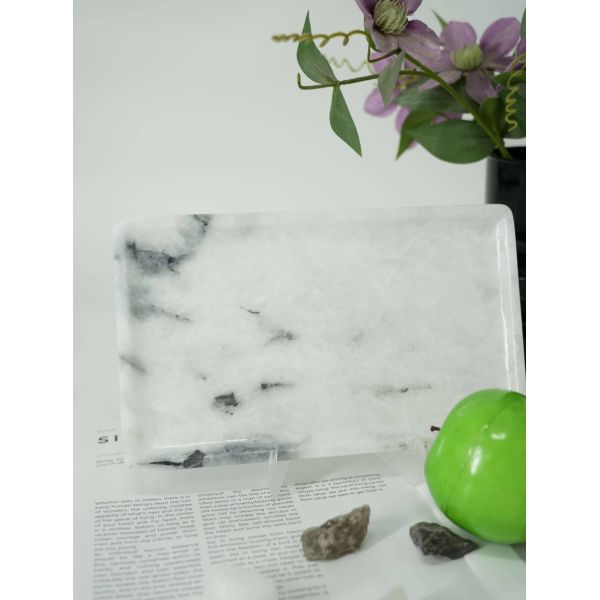Blanco Crisyallo Marble Tray from Brazil – Handcrafted Luxury for Timeless Elegance & Versatile Sophistication