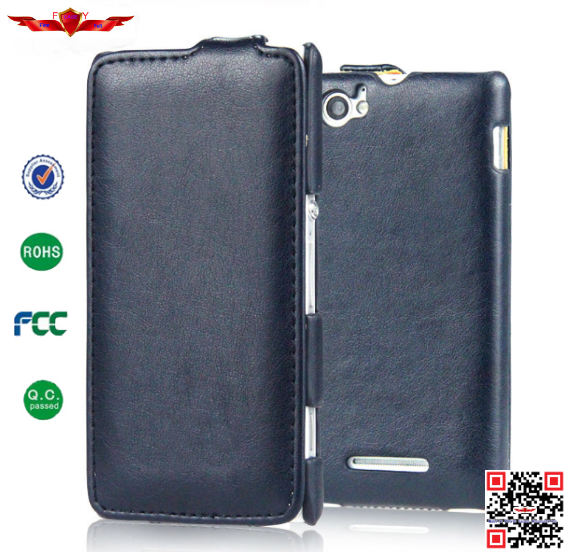 Ultra Slim Colorful High Quality Flip Leather Cover Case For Sony Xperia M Soft Durable