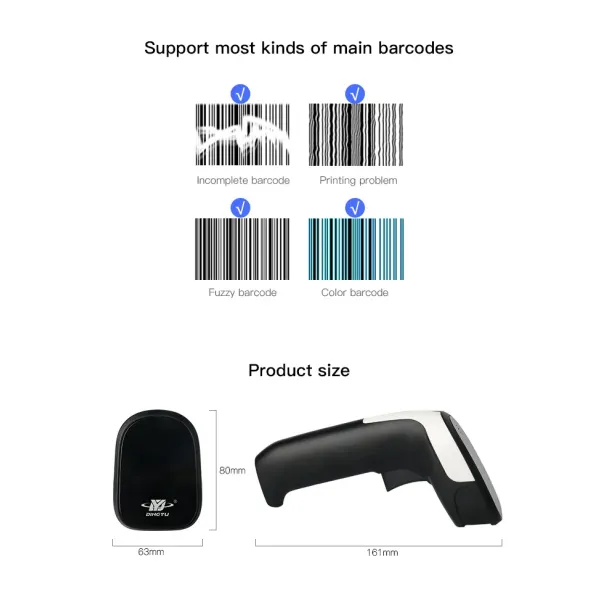 DS5110 1D CCD Barcode Scanner 3mil Resolution 10-600mm Depth