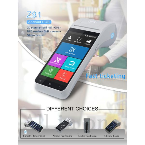 5.5 Inch Screen Android Handheld Terminal With 2D Barcode Scanner