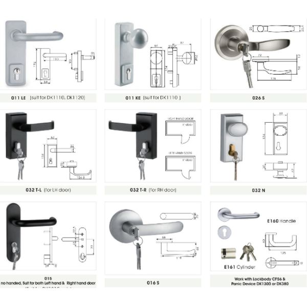 Fire Rated Press Anti Exit Device Hardware Glass Escape Panic Door Cross Bar