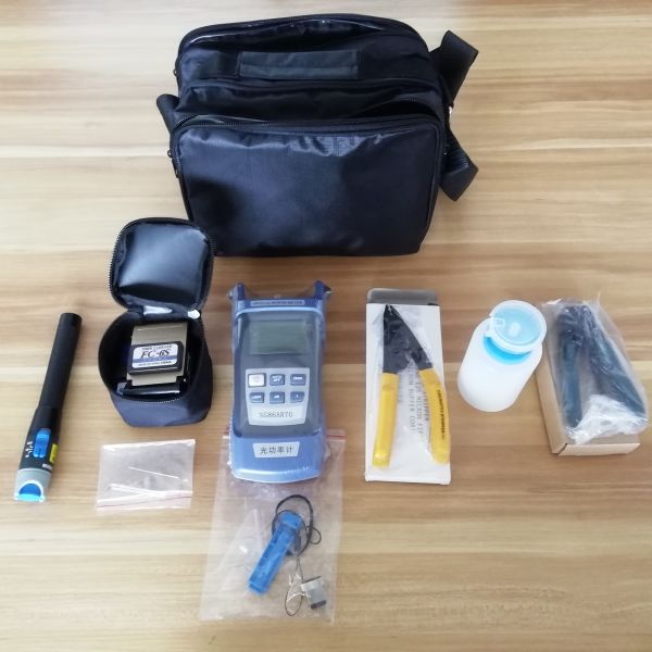 Ftth Fiber Optic Tool Kit With VFL Power Meter Fiber Optic Cleaver And Strippers