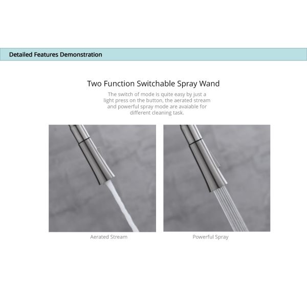 DC6V Stainless Steel Touchless Kitchen Faucet CUPC Hose Gooseneck Kitchen Mixer