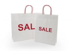 Buy cheap Eco friend white kraft paper bag custom print shopping bag with handles product