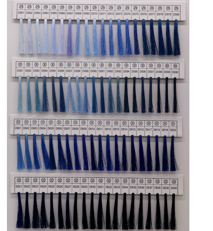 Embroidery Silk Thread Color Card Chart Sample Book 2ply 720 colors for embroidery