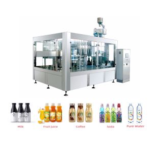 Buy cheap 220v Automatic 36000 BPH Rotary Milk Bottle Filling Line product