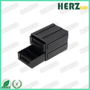China Black Plastic Drawer Type ESD Component Storage Antistatic Bin Box on sale