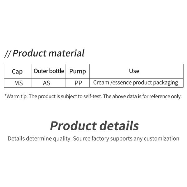 Collar Material PP 15ml 30ml 50ml Luxury Design AS Material Round Shape Lotion Serum Cream Refillable Airless Bottle