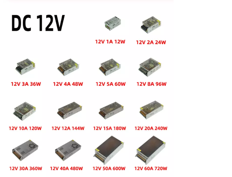 12V 24V 48V 5A 10A 15A IP43 OLP AC DC Switching Power Supply SCP