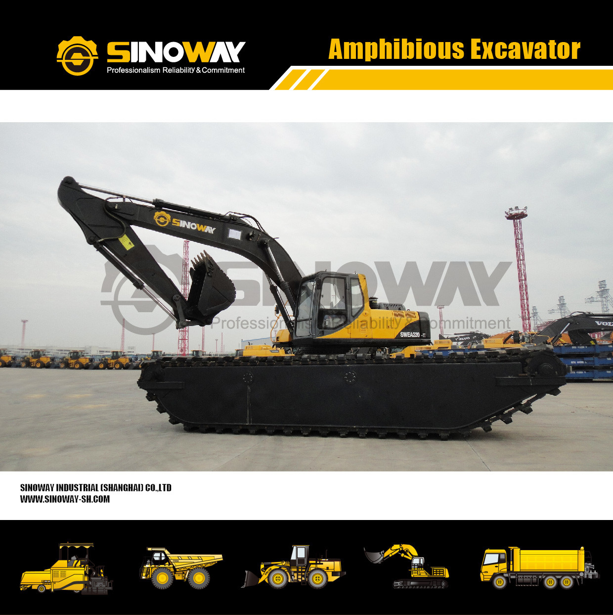 Super Performance Hydraulic Amphibious Equipment For Waterway Dredging