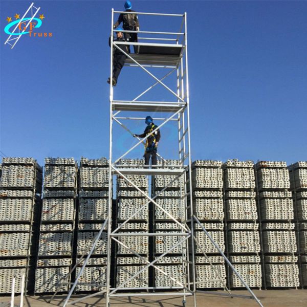 12m Height Telescopic Mobile Aluminum Scaffold Tower