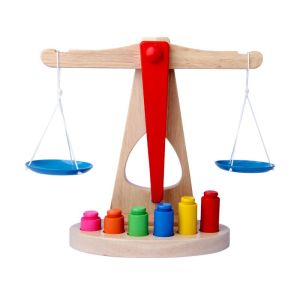 Weighing 10CM Wooden Balance Scale Toy Montessori Balance Scale