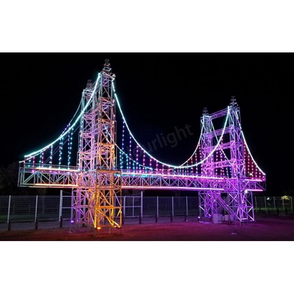 IP66 Outdoor 35mm 3D Diamond LED String Light with DMX512 RGB Pixel Control