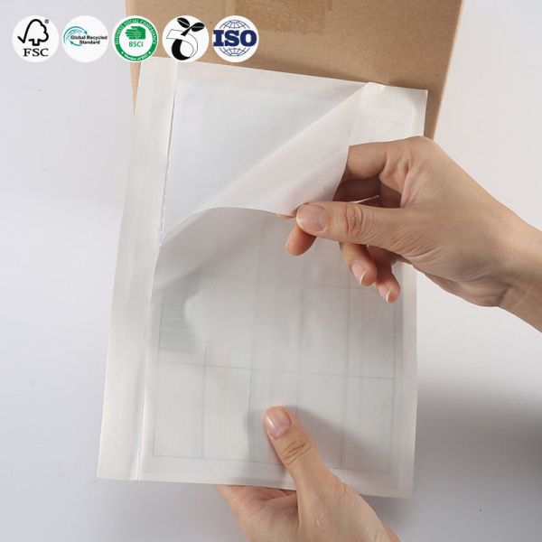 Biodegradable Invoice Enclosed Envelope Translucent Packing List Enclosed Pouches