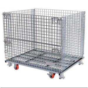 Buy cheap Warehouse Stackable Pallet Cages Heavy Duty Ganvalnized Zinc Plated Surface product