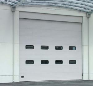 China Fire Garage Panel Insulated Sectional Doors 40mm 50mm Perspective Industrial Lifting on sale