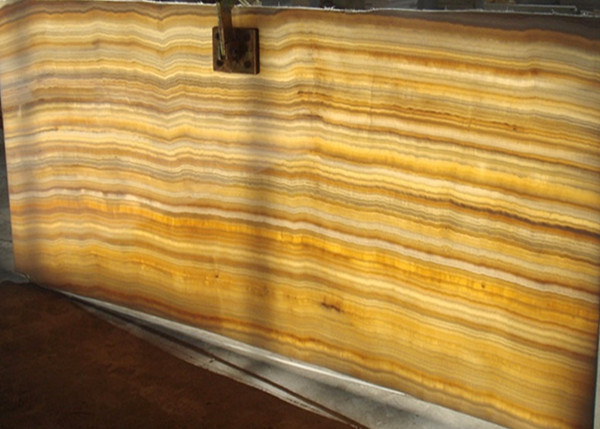 Thin Backlit 1MM Onyx Laminated Glass Natural Onyx Stone Layer