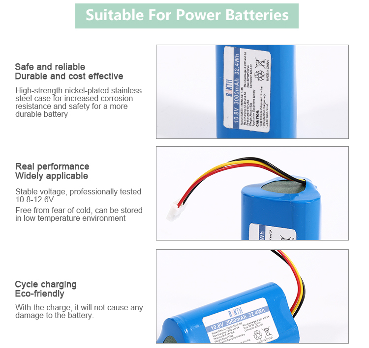 Rechargeable 10.8v 3000mah Li-ion Battery 18650 Lithium Ion Battery Pack for Consumer Electronics