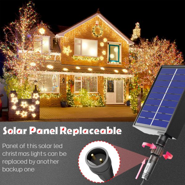0603 Lamp Solar String Lights 800mah 72ft With Remote Control