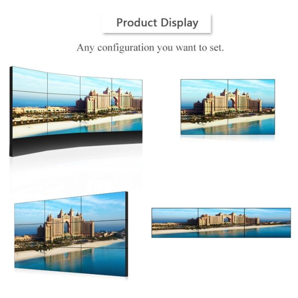 1.8mm Bezel 1080P LCD Video Wall High Stability With High Contrast Ratio